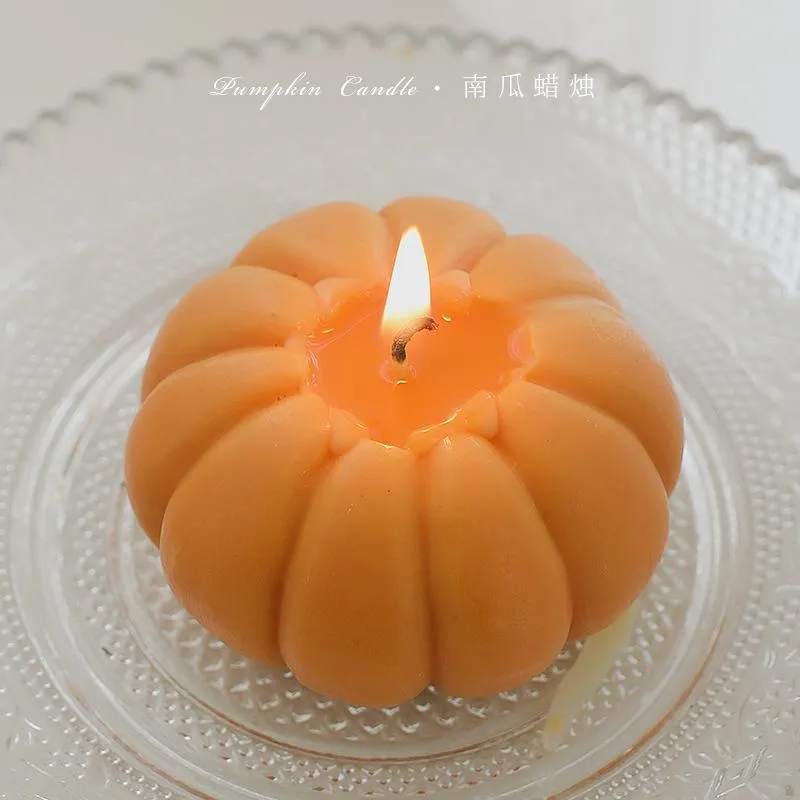Candles 1PC Pumpkin Scented Candle Creative Handmade Gift Box Birthday Souvenir Simulation