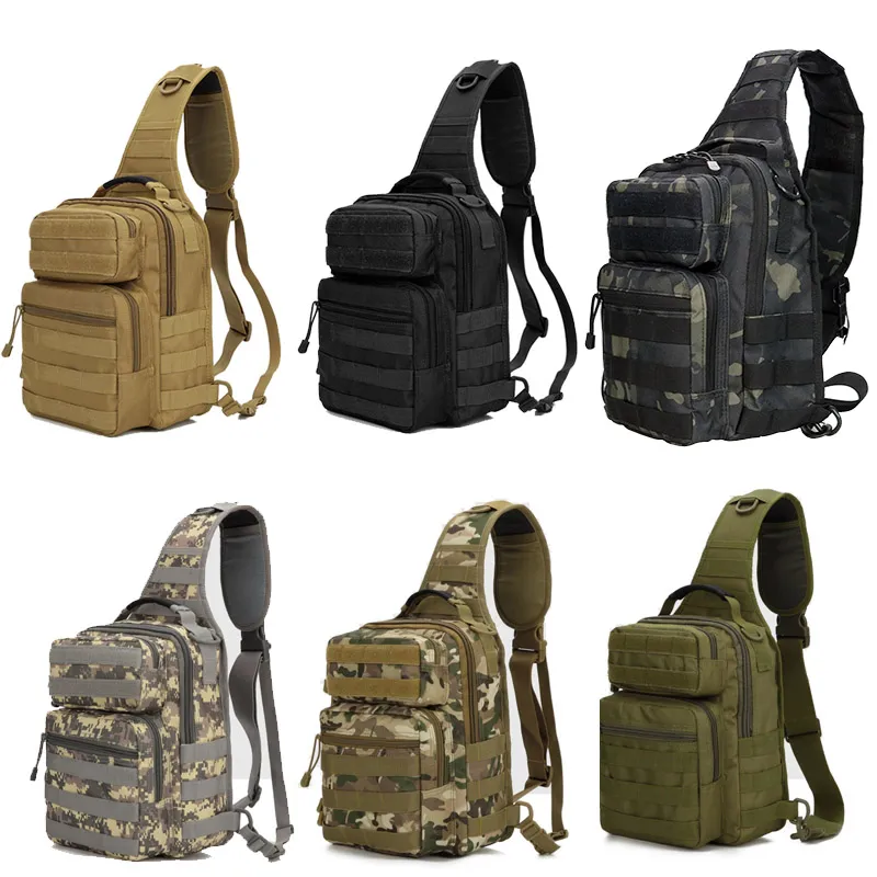 Oudoor Sporty Wodoodporna Takactical Pack / Plecak / Plecak / Assault Combat Camouflage Versipack Tactical Molle 7L Torba klatki piersiowej No11-111