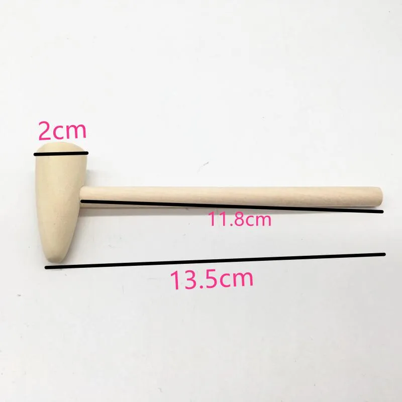 Solid wood mini mallet knocking planet cake wooden hammer children's flat toy in stock gf876