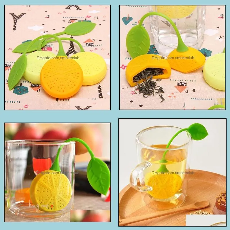 Food-grade Lemon shape Tea Strainer Silicone Teabag Tea Leaf Strainer Infuser Teapot Teacup Filter Bag Filter Tools