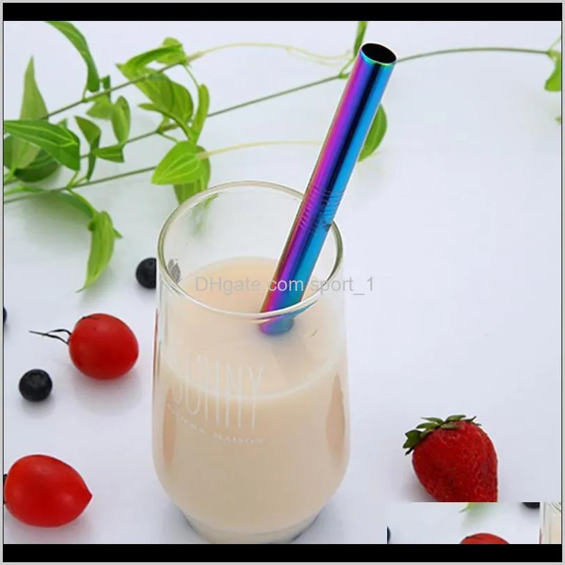 12mmx215mm stainless steel drinking straw wide long reusable fat metal smoothie straws factory wholesale lx0211