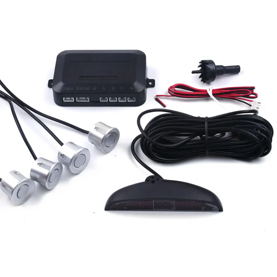 Capteur De Stationnement PCD Pour Voiture - Kit 4 Sondes Avec Indicateur Sonore 12V, Alarme Progressive