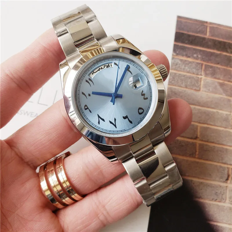 Silver Watch Automatic Mechanical Mens Watches 40mm Stainless