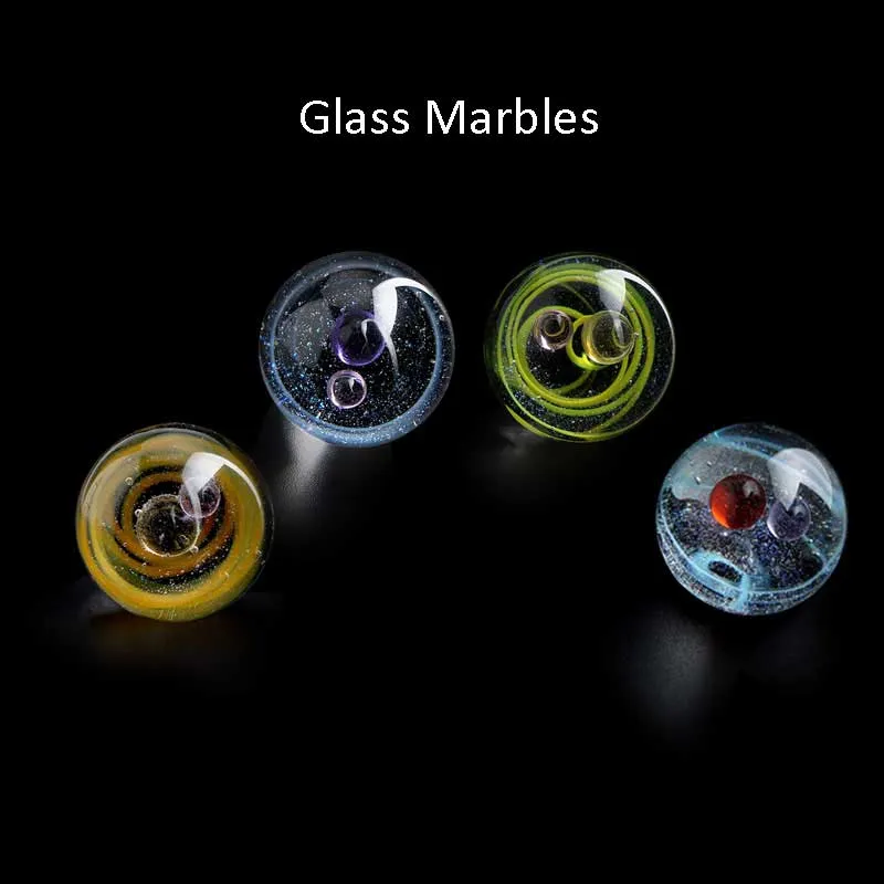 Universe Galaxy Space Terp Slurper Pearls Smoking Accessories 20mmOD Glass Solid Marbles For Beveled Edge Quartz Banger Nails Water Bongs Dab Oil Rigs