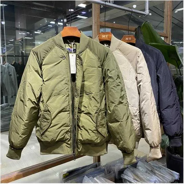 Hommes vers le bas 2021 tendance hiver Baseball veste vers le bas hommes léger et mince col montant ample coton veste hommes