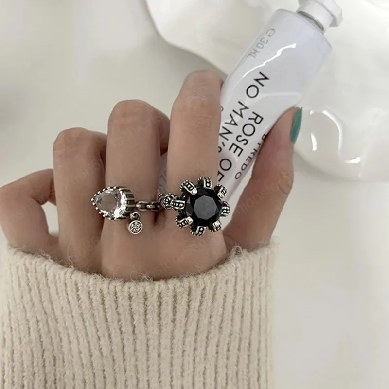 2021 elegante amore anelli di fidanzamento moda vintage punk acqua goccia geometrica anello di partito gioielli regali per le donne ragazze