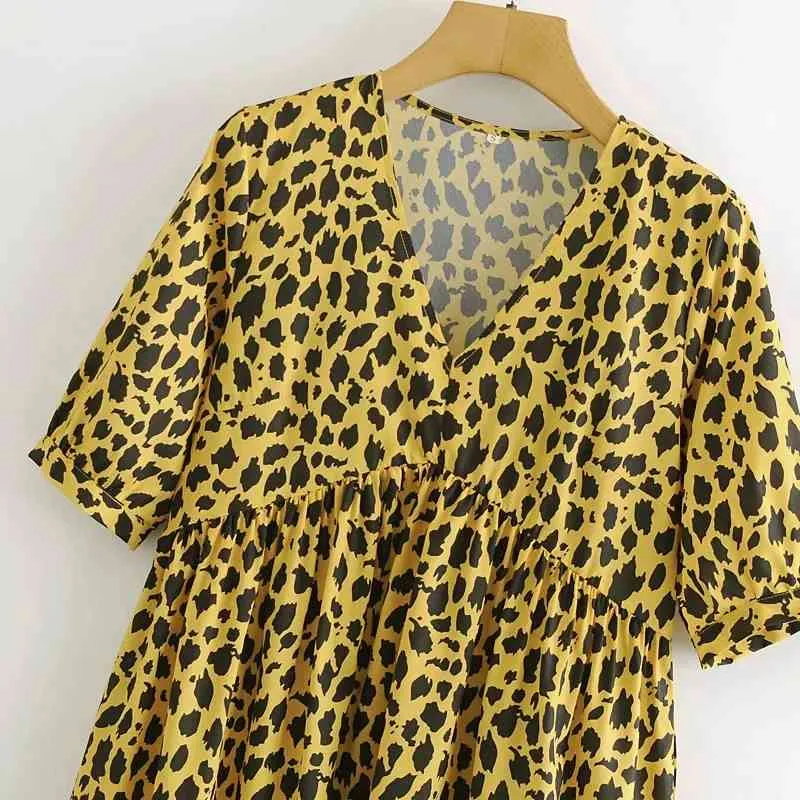 Mini robe leopard top