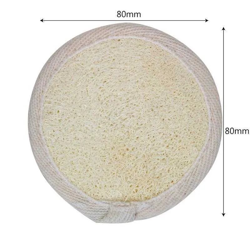 8cm Round Natural Loofah Facial Cleaning Pad Luffa Sponge Remove the Makeup