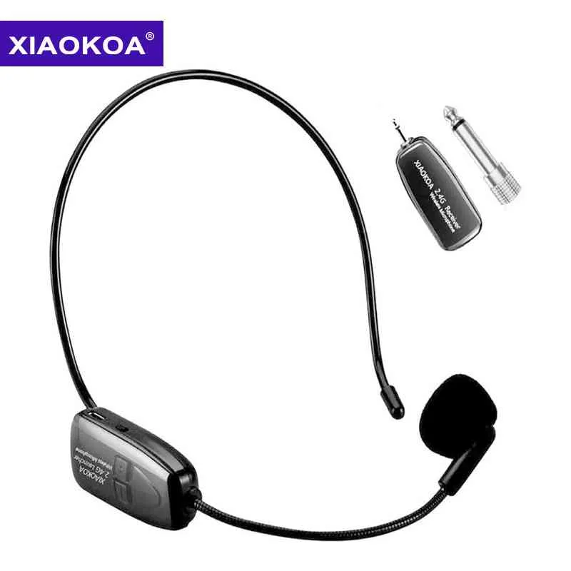 2.4G Wireless Microphone Headset Mic Voice Amplifier,Speaker, Karaoke, Computer, Teaching, Meeting,Yoga, Singing