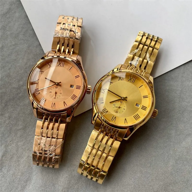 패션 브랜드 남성 캐주얼 남성 자동 기계 손목 시계 로마 번호 다이얼 스테인레스 스틸 캘린더 시계