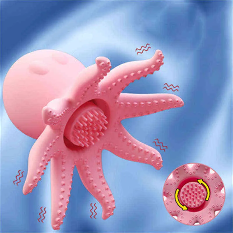 NXY Pump Leksaker Ny Kvinna Octopus Onani Device High Vibration Swinging Breast Massager Sex Porrprodukter för par 1125
