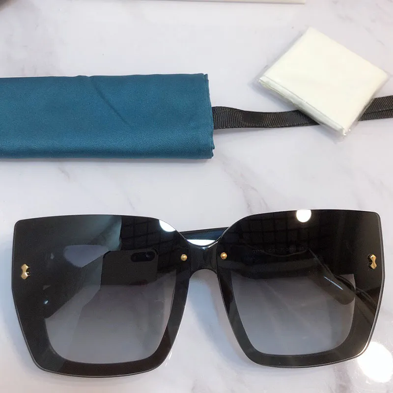 Męskie Okulary G1106 Lato Styl Classic Black Wumens Fashion Casual All-Match Glasses 70-10-145 UV400 Ochrona z lustrzanym Transport