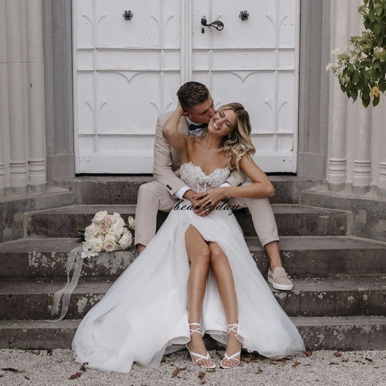 Beach Wedding Dresses 2022 Sexy Summer A Line Plus... From Beautyday,  $134.78 | DHgate.Com