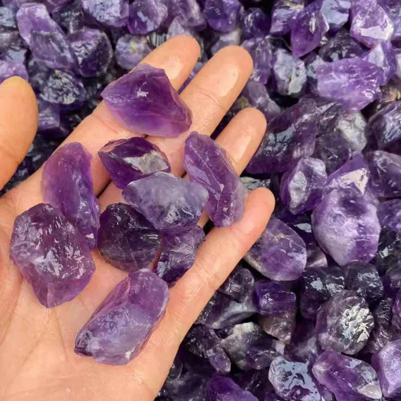 Irregular Natural Purple Color Crystal Stone Gemstones For Handmade Pendant Necklaces Keychains Jewelry Making Fashion Accessories