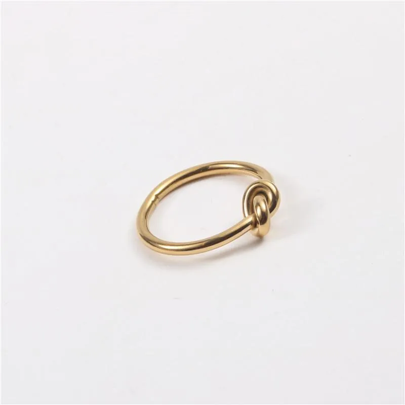 Cluster Rings Stainless Steel Geometric Line Knot Ring Fashion Opening Finger Gift For Women's Accessories Jewelry 2021 Trends