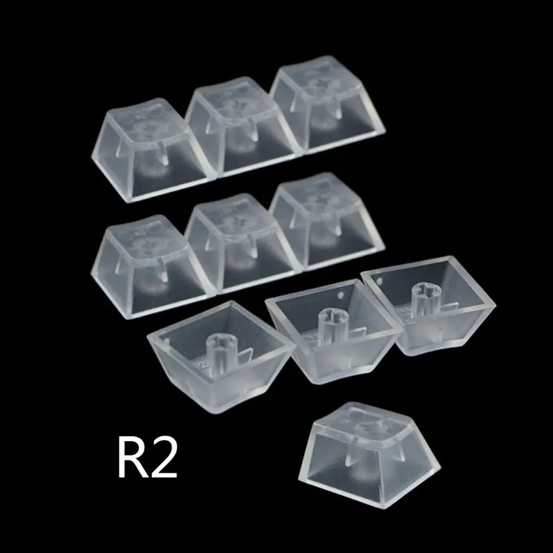 10 pièces Transparent ABS Keycaps clavier Mécanique Mat Rétro-Éclairé Key caps Pour Cherry Gateron Kailh Commutateur R4 R3 R2 R1