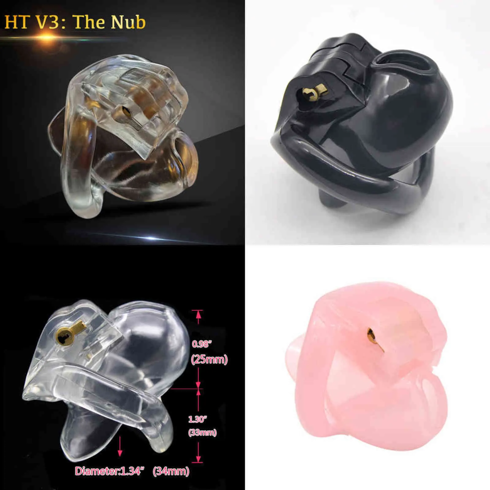 NXY Sex Keuschheitsgürtel Castebird Keuschheitsring für Männer 4 Zubehörteile kleiner Käfig Penisband Sexspielzeug für Erwachsene HT V3 Nub 1126