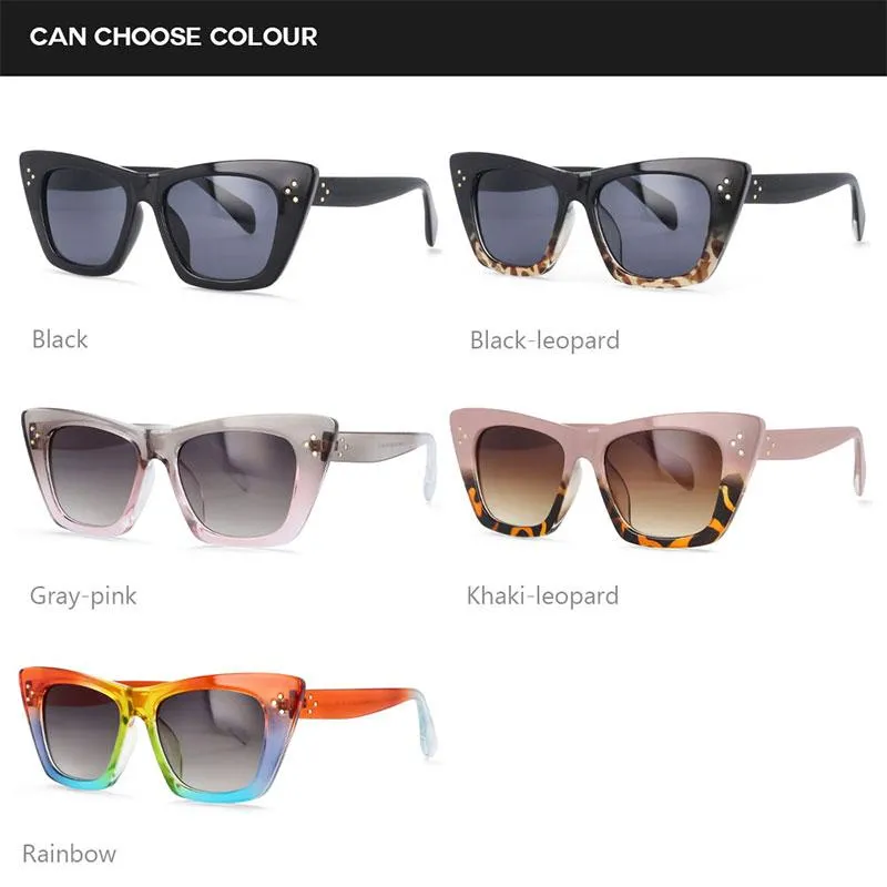 Seasonal knockoffs Sunglasses 54001 Fashion Brand Oversized Rainbow Cat