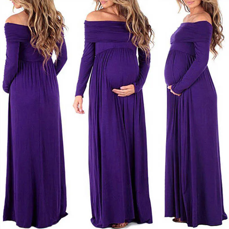 Fashion Maternity Clothes For Photo Shoots Off Shoulder Sexy Women Pregnancy Dress Maxi Maternity Gown Dresses Photography Props (4)