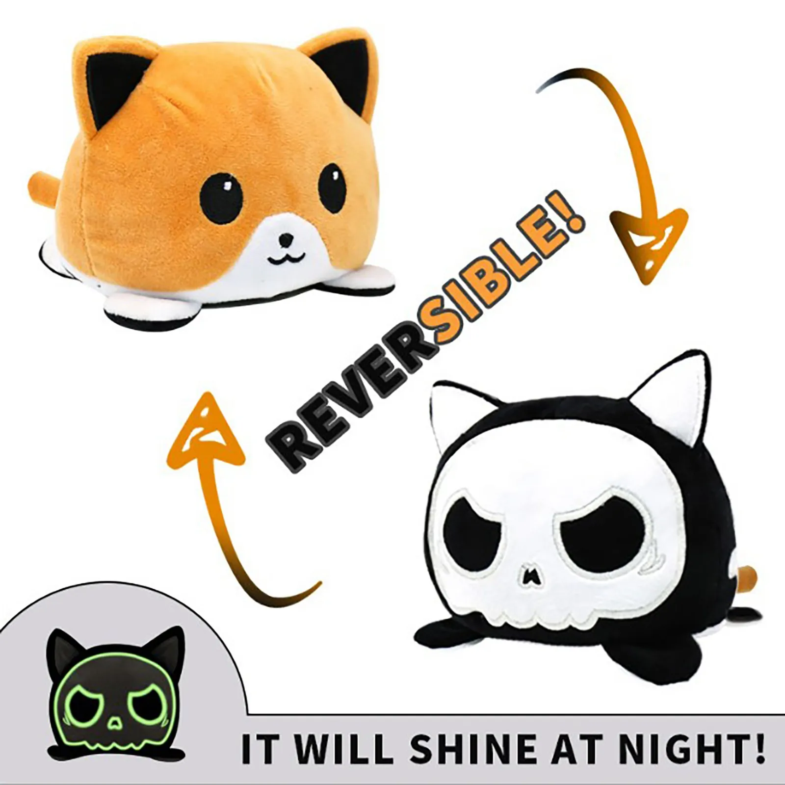 Wholesale And Retail Cute Octopus Plush Reversible Cat Gato Doll Kids