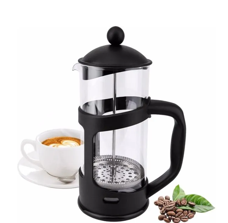 Bar Products French Press Coffee Maker 8 Cups, Cafetiere Perfect for Coffee Lover Gifts Morning Maximum Flavor Brewer with Stainless Steel Filter 34 oz/1 L - Black