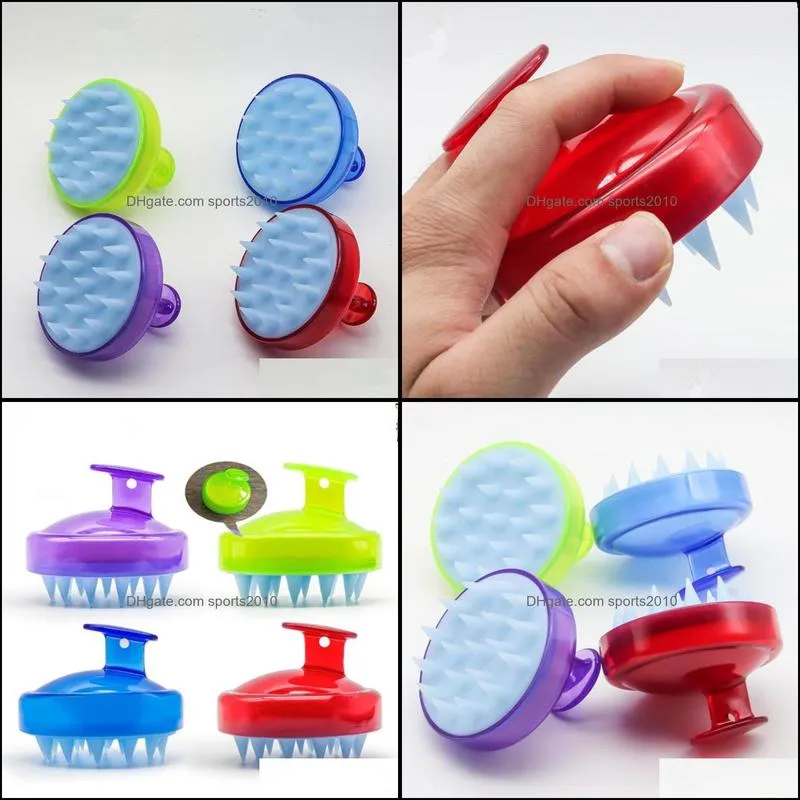 Silicone Shampoo Scalp Massage Brush Hair Washing Scalp Cleanse Comb Deep Care Head Massage Scalp Brush