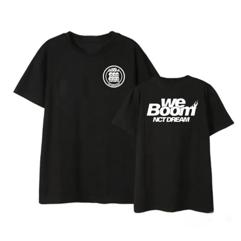 夏のスタイルのKPOP NCTの夢我々のブームアルバム2スタイルの印刷OネックTシャツユニセックス夏半袖ルースTシャツ210324