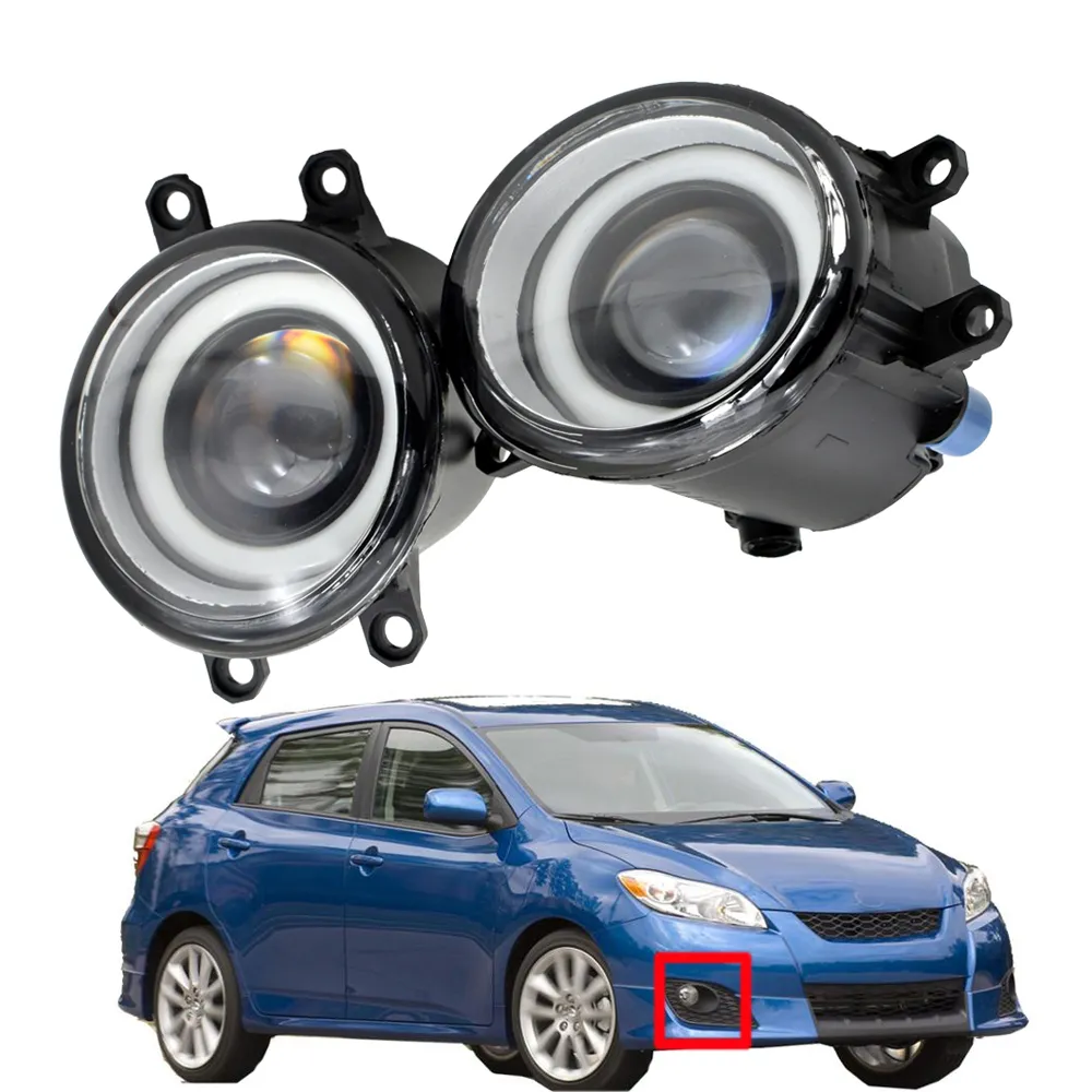 Phare antibrouillard pour Toyota Matrix 2008 – 2013, paire de lampes à lentille LED de haute qualité, style œil d'ange