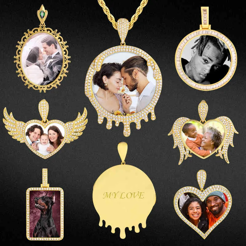 2023 Krkc personnalisé Photo médaillon mémoire cadre Photo médaillon pendentif chaîne collier avec