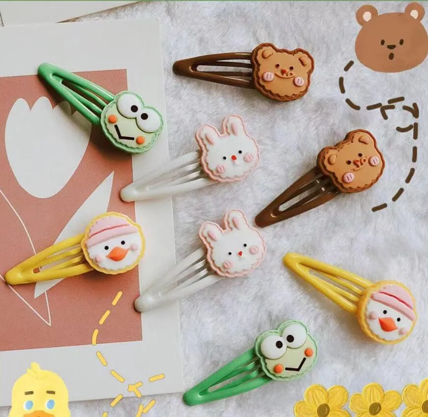 Glitter Cartoon animal HairClips Girls Hair Pins Toddler Hairpin Barrettes Hairs Accessories Drop