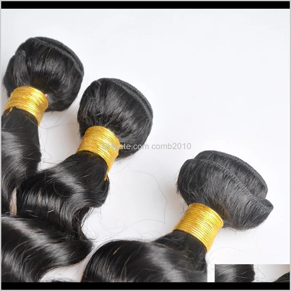 unprocessed brazilian human remy virgin hair loose deep wave hair weaves hair extensions natural color 100g/bundle double wefts