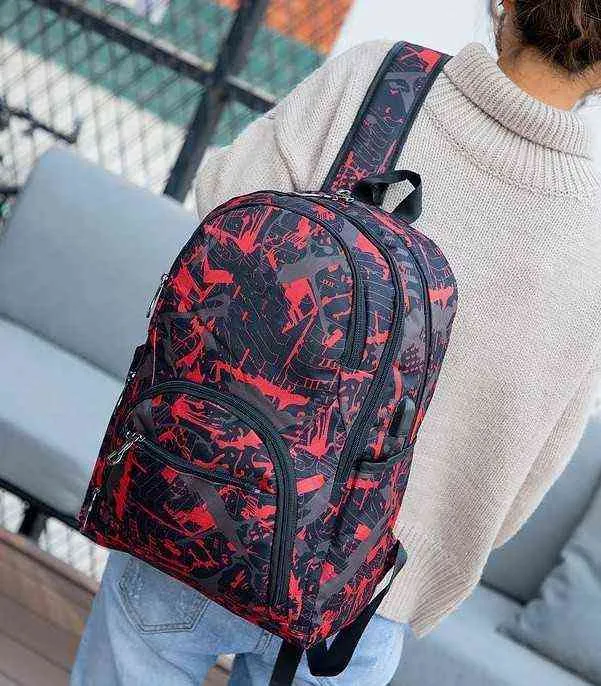 Pas cher porte extérieure sacs camouflage voyage sac à dos ordinateur sac Oxford chaîne de frein collège étudiant sac beaucoup de couleurs XSD10307R