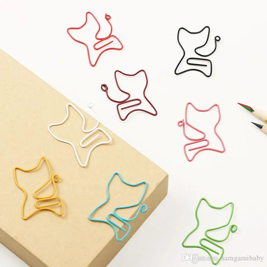 Bulk package Cat Shape Metal Bookmark Clip Memo Clip Paper Clip Bookmark DIY Novelty Office Learn Stationery