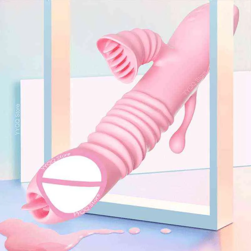 NXY Vibrators Tongue Licking Retractable Vibrator Anal Stimulation Female Masturbator Oral Sex Women's Masturbation Adult Products Toys 1119