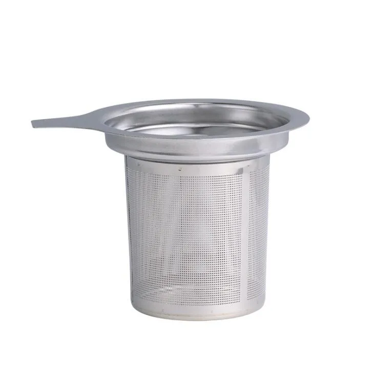 50pcs 304 Stainless Steel Round Strainer Tea Coffee Infuser for Mug Cup Filter Sieve Tray Metal Mesh