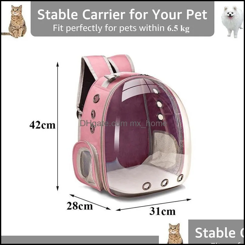 Cat Carriers,Crates & Houses Pet Backpack Breathable Bag Portable Carrier Outdoor Travel Transparent Space For