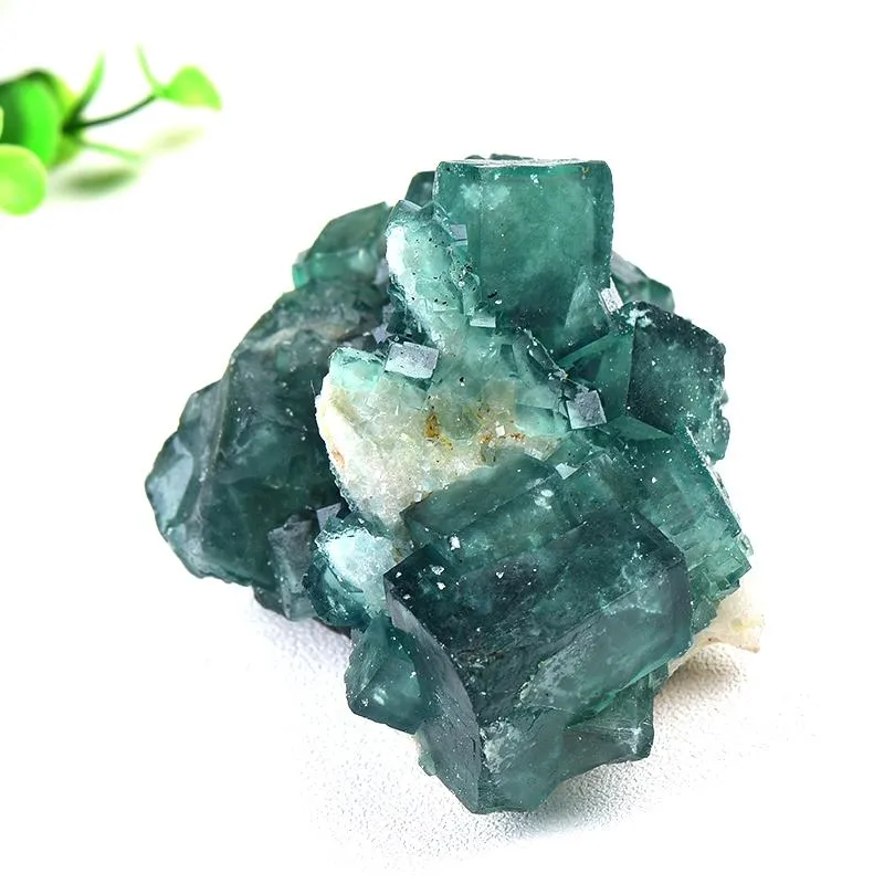 Objetos Decorativos Estatuetas 100% Natural Pedra Verde Fluorite Mineral Cristal Espécime Cluster Sécima Pedras de Saúde Energia Cura