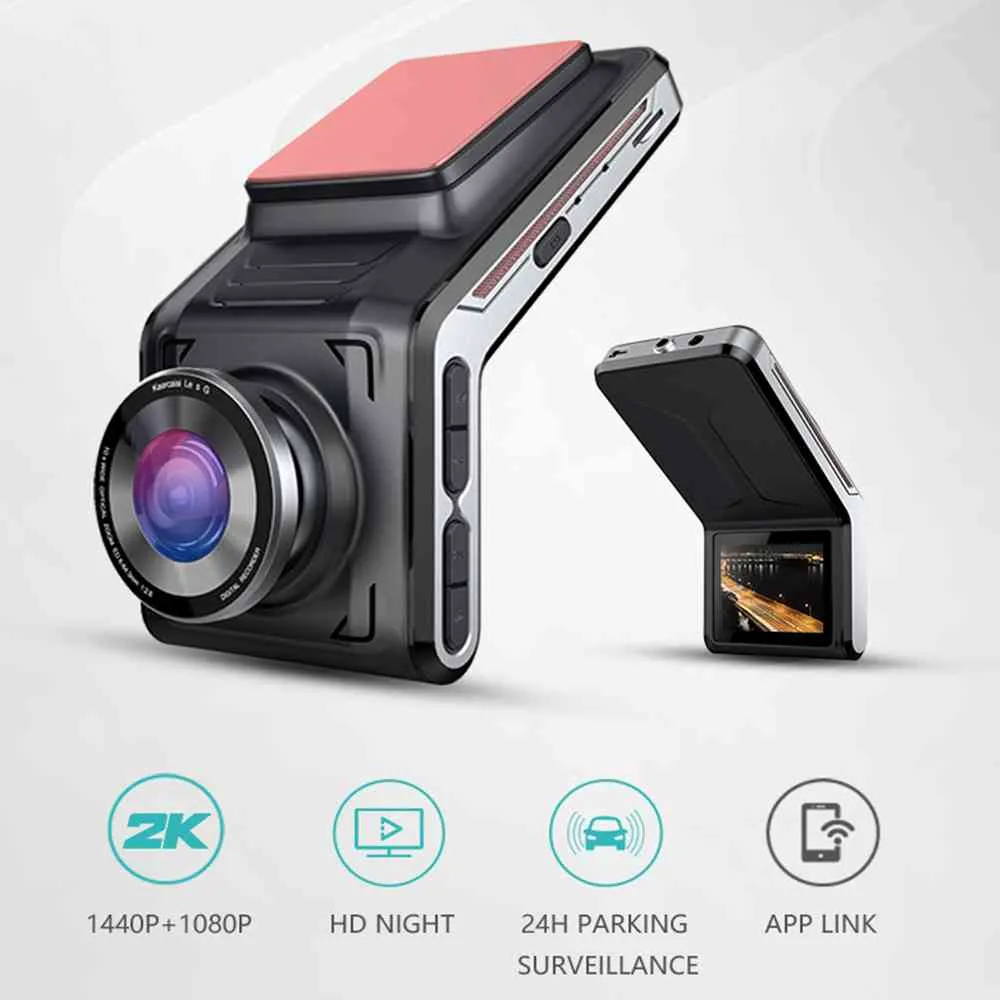 U2000 Dash Cam 전면 및 후면 4K 2160P 2 카메라 렌즈 WiFi 자동차 DVR 스마트 자동차 DVR 자동 야간 비전 24 시간 주차 모니터