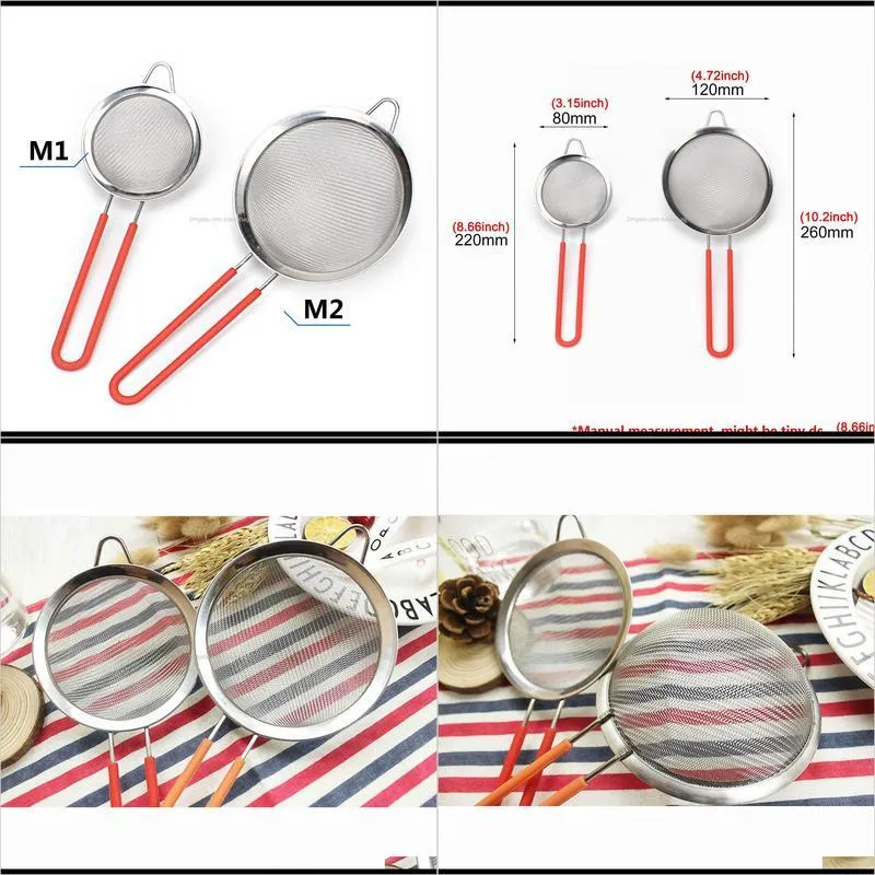 stainless steel flour sifter oil leakage filter colanders mesh strainers