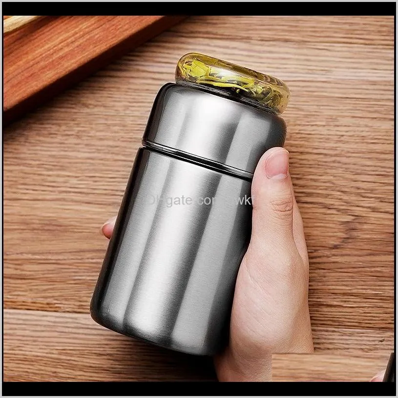 storage 280ml stainless steel thermos bottle thermocup tea vaccum flasks infuser bottle thermal mug with tea insufer for office 201204
