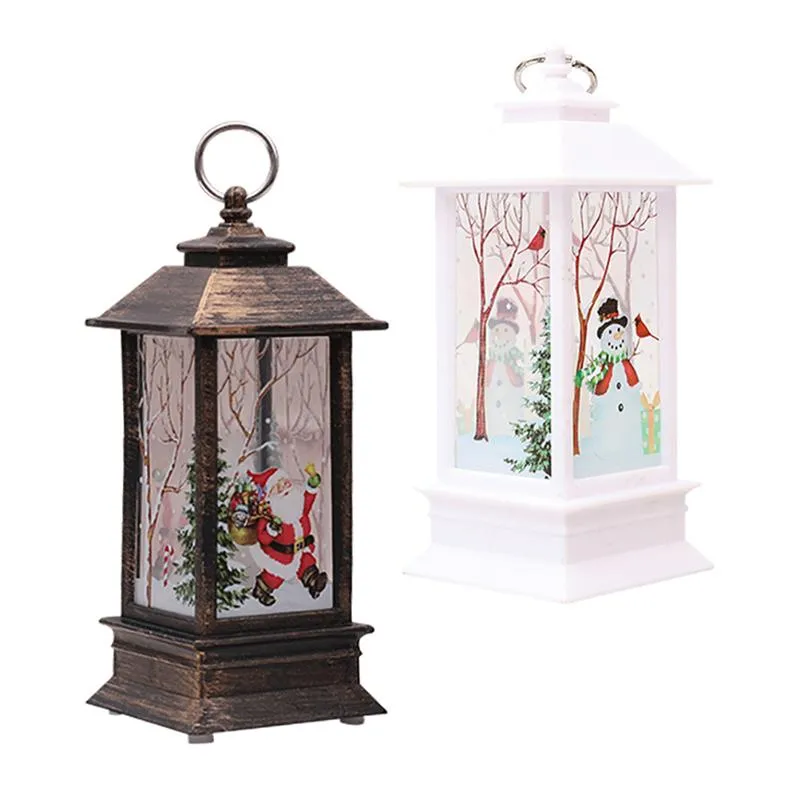 Candle Holders 2Pcs Christmas Atmosphere Lantern Stylish Desktop Night Light