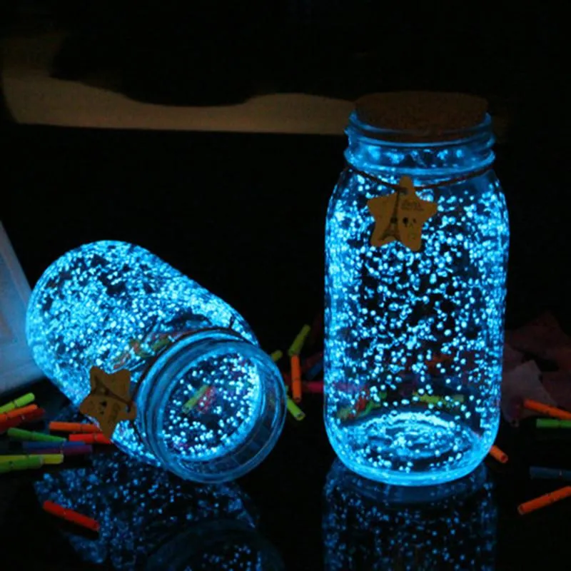 Украшение партии 10G DIY флуоресцентная супер -светящаяся частица светящаяся пигмент Ярко -гравий