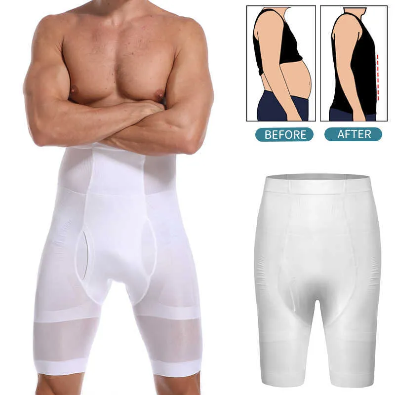 Erkek Vücut Şekillendirici Bel Eğitmen Sıkıştırma Kuşak Şort Karın Kontrol Zayıflama Shapewear Karın Şekillendiriciler İnce Boxer Iç Çamaşırı