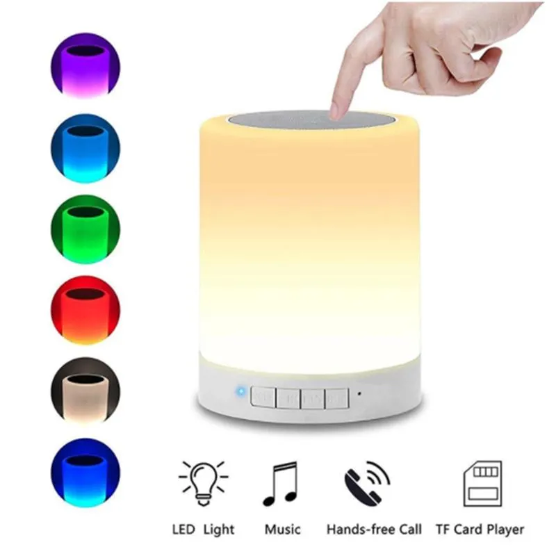 Luci notturne Lampade da comodino da tavolo portatili a luce LED Ricaricabile Lampada colorata RGB Smart Touch bianca calda e cambia colore