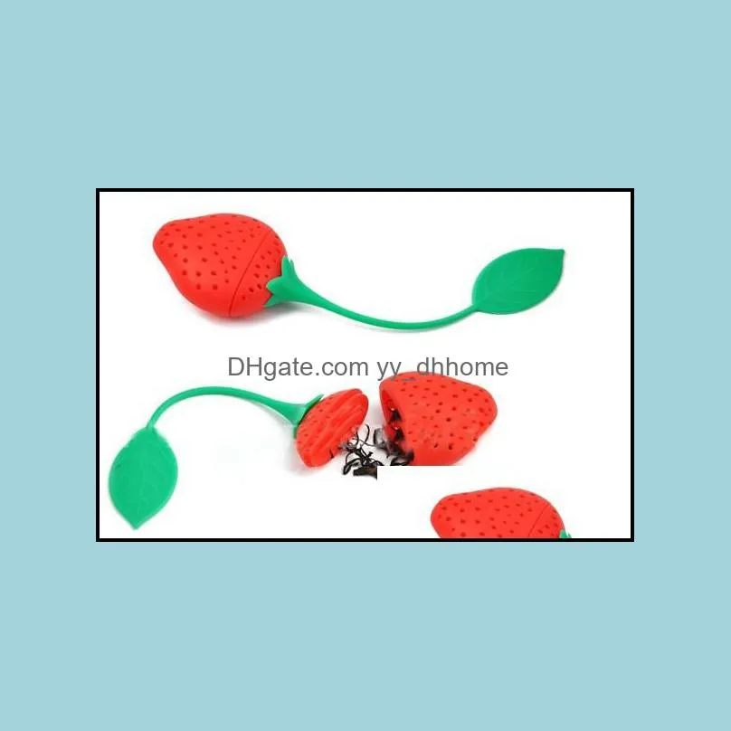 Silicone tea filler bag Strawberry shape silicon tea infuser strainer