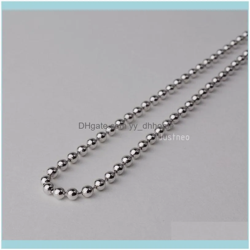 Chains JustNeo Solid 925 Sterling Silver Ball Chain Necklace 20-28inch,Basic For Pendants