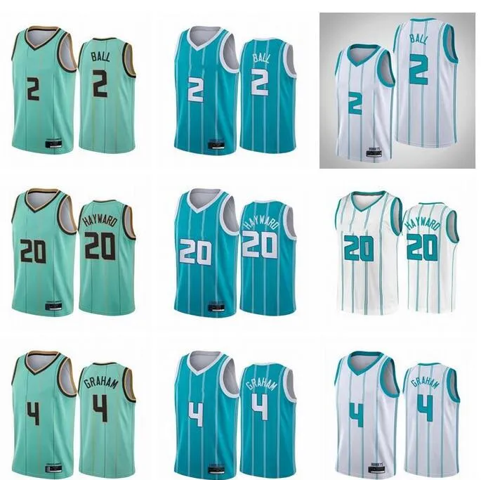 Camisa masculina estampada personalizada LaMelo Gordon Hayward Devonte Graham 2021 Camisas de basquete verde Buzz Uniforme