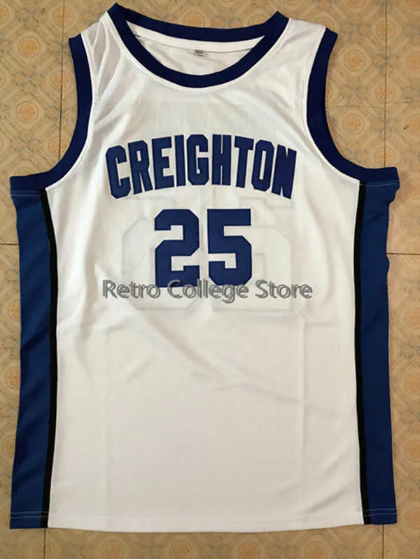 25 Kyle Korver Creighton Bluejays College maillot de basket-ball de haute qualité blanc rétro classique hommes cousu numéro et nom personnalisés maillots