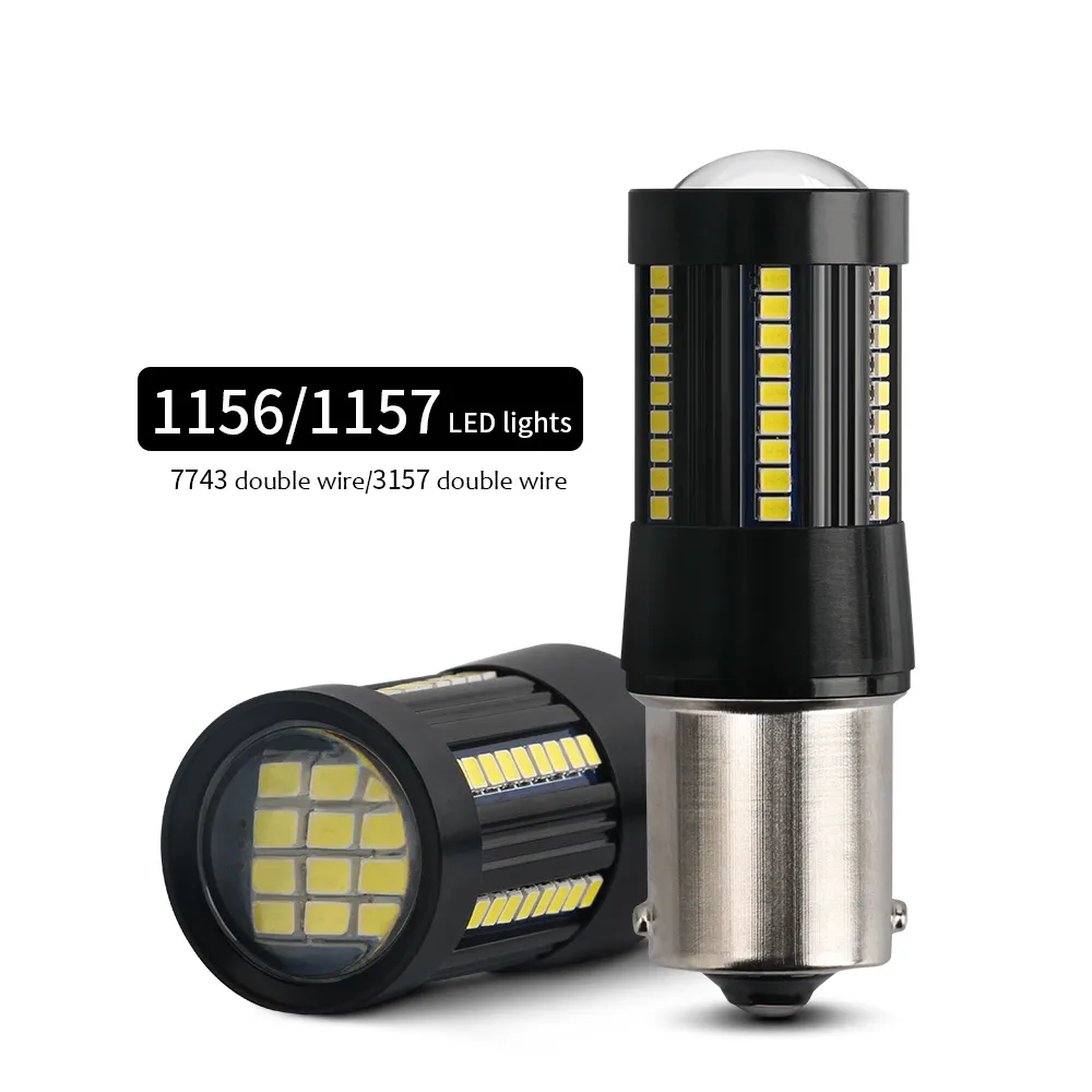 AUIMSOCO 1157 LED Turn Signal Bulbs Amber, Canbus Error Free (2 Pack) - No Hyper Flash