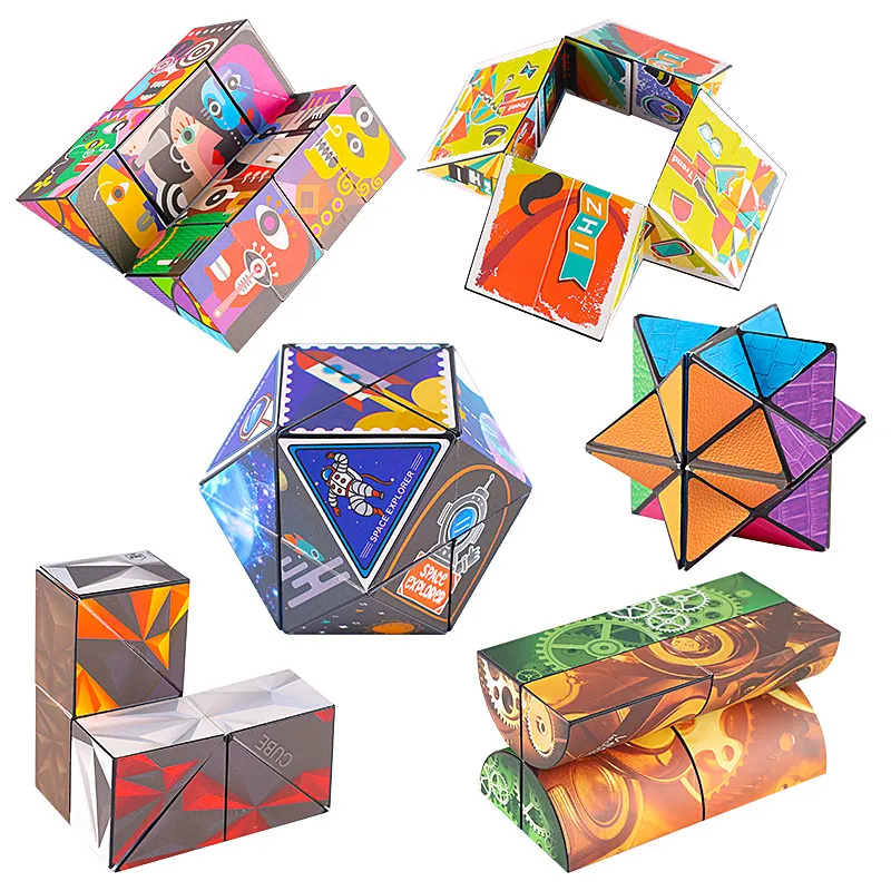 Unlimited And Ever Changing Folding Magic Cube Toy Desk Stress Reliever Fidget